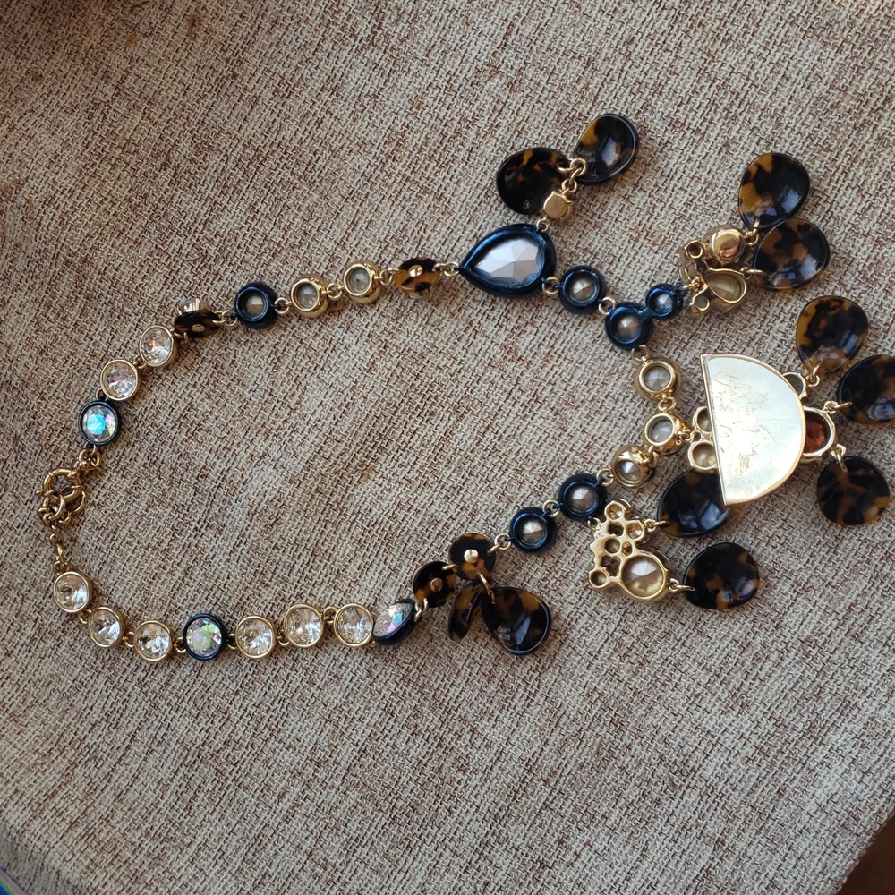 J.crew paillette Tortoise Brulee Necklace - Picture 10 of 12